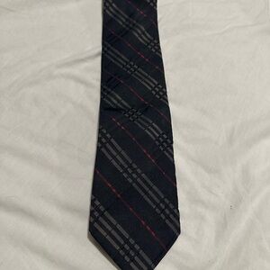Burberry Black and Red Plaid Tie